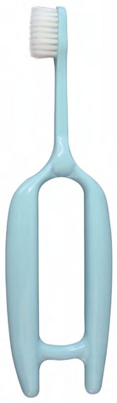 2 Way Easy Grip зубна щітка для людей з порушенням опорно рухового апарату_для послабленої долоні_зручна для протезу_блакитна
