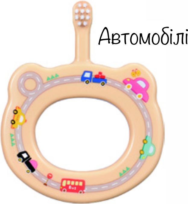 Зубна щітка Ci Baby Two Levels S для немовлят з двошаровою щетиною Made in Japan автомобілі колір какао